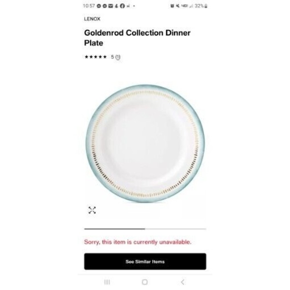 Lenox Goldenrod Dinner Plate